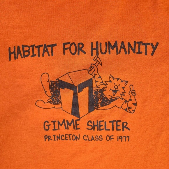 Vintage Habitat For Humanity T-Shirt Mens Large Princeton Class‎ Of 1977 BEST - Picture 2 of 14